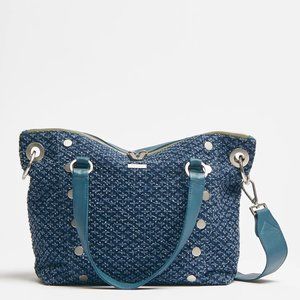 NWT New Hammitt Daniel Medium Weekend Blues/Brushed Silver Satchel Retired Rare